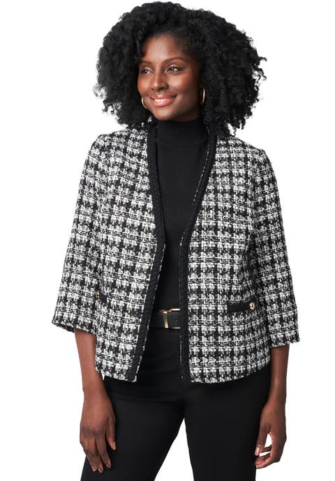 Tweed V-Neck Jacket (Plus Available)