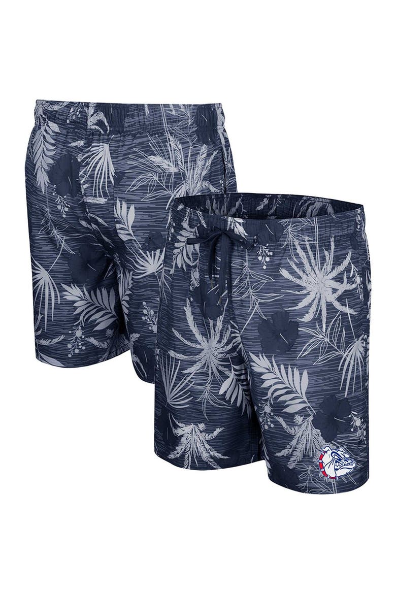 Men's Colosseum Navy Gonzaga Bulldogs What Else is New Swim Shorts, Main, color, Navy