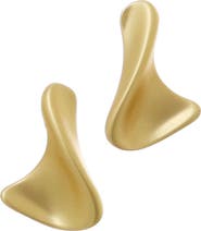 Adornia 14K Gold Plated Twisted Stud Earrings