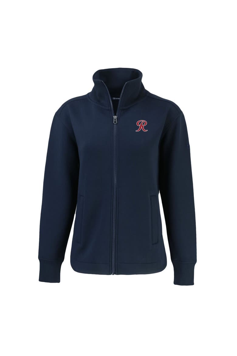 Women's Cutter & Buck Navy Tacoma Rainiers Roam Eco Recycled Full-Zip Jacket, Alternate, color, Navy