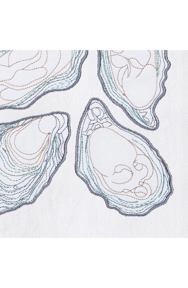 C&F Home Oysters Kitchen and Bathroom Graphic Print Hand Towel, Alternate, color, Blue