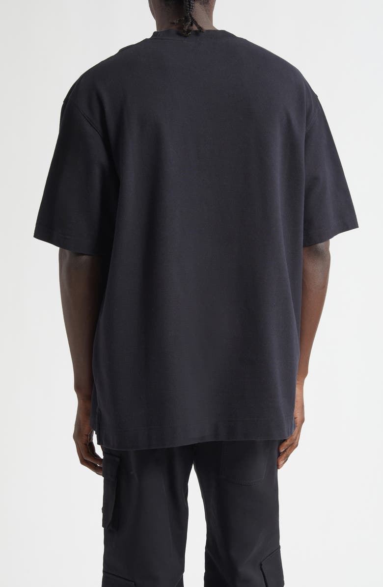 Acne Studios Tourist Logo Embroidered Cotton T-Shirt, Alternate, color, Black