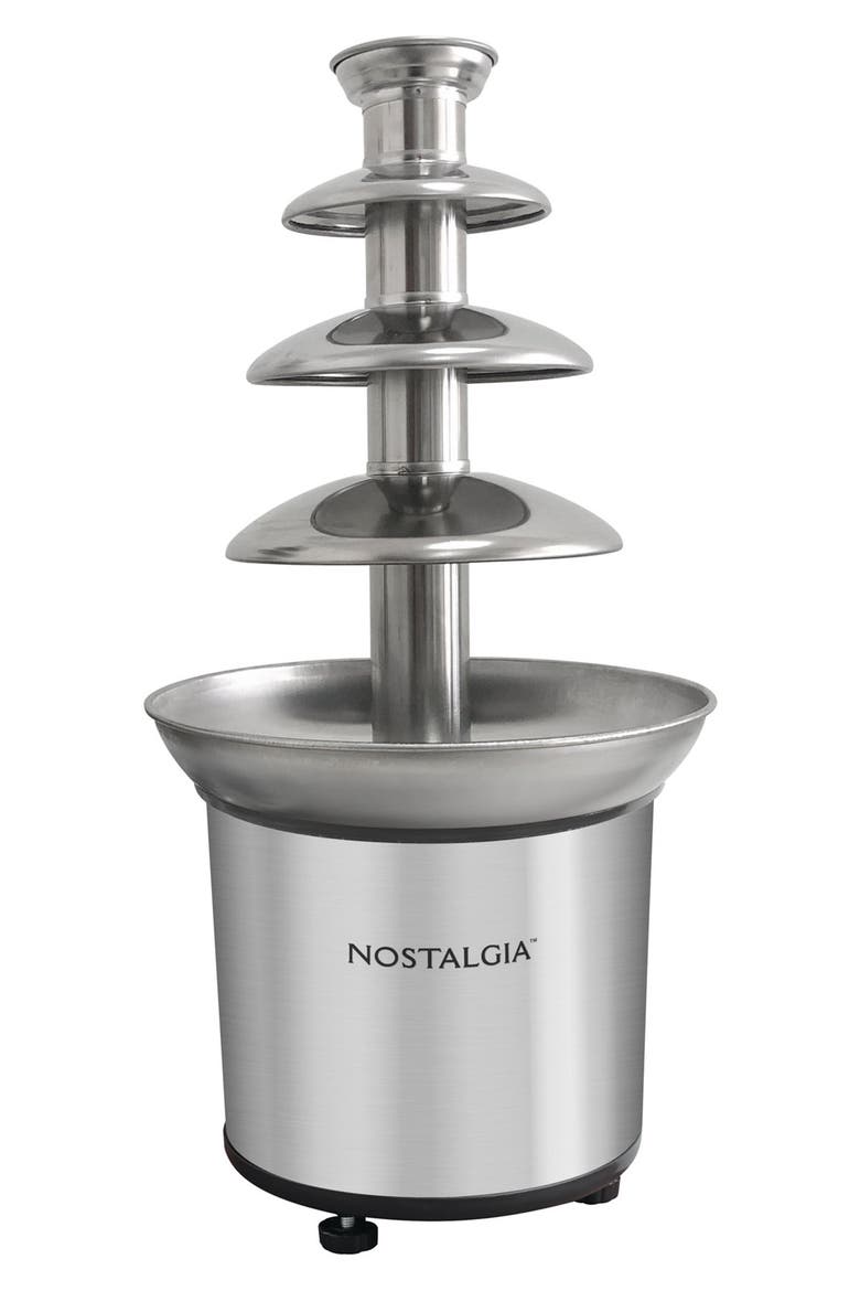 4-Tier Stainless Steel Chocolate Fountain, Alternate, color, STAINLESS STEEL