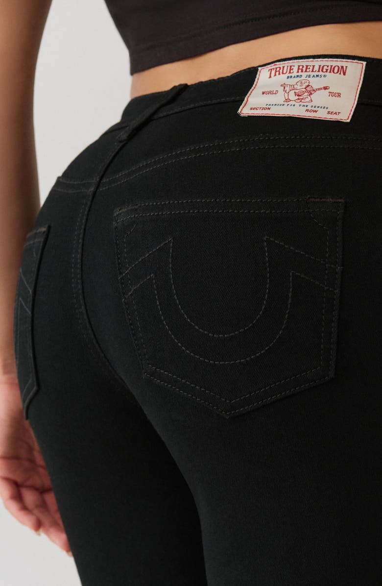 True Religion Jennie Mid Rise Skinny Jeans, Alternate, color, Black Rinse