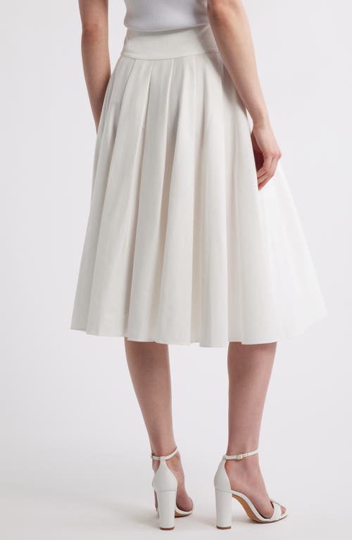 Kobi Halperin Koda Pleated A-line Midi Skirt In White