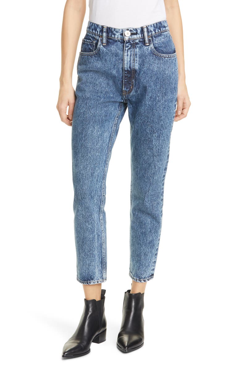 MOUSSY Acid Wash Boyfriend Crop Skinny Jeans, Main, color, 