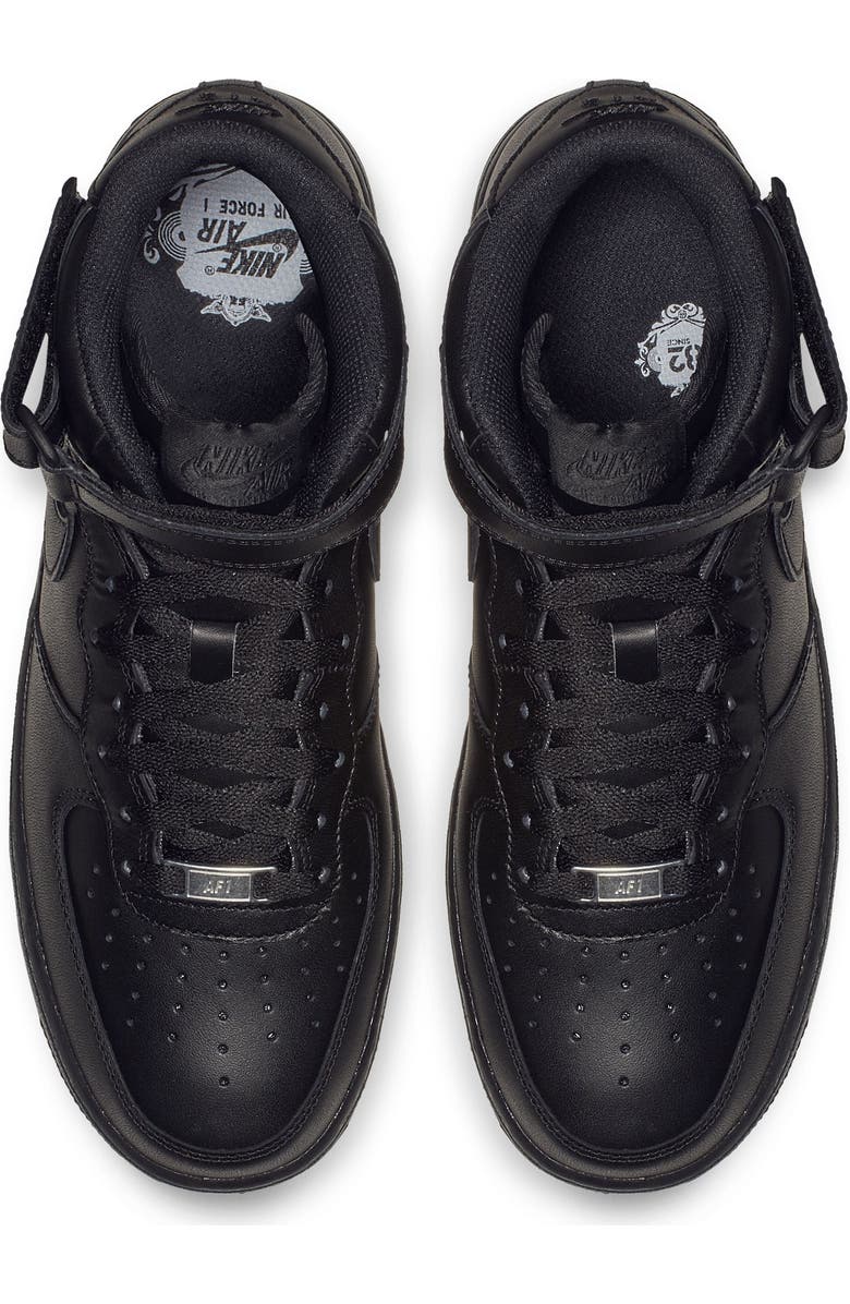 Nike Air Force 1 Mid '07 Sneaker, Alternate, color, Black/ Black