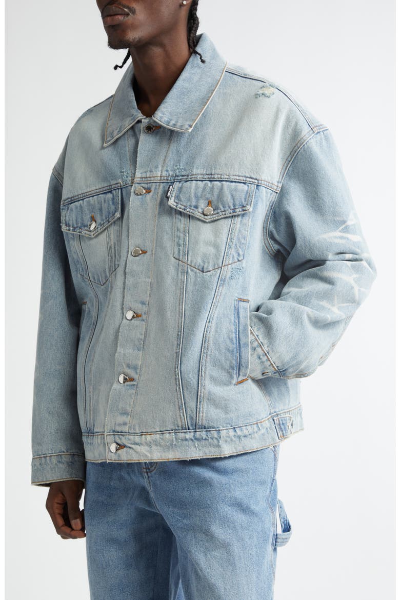 Jailhouse Quilted Lining Denim Jacket, Alternate, color, BEACH BLUE