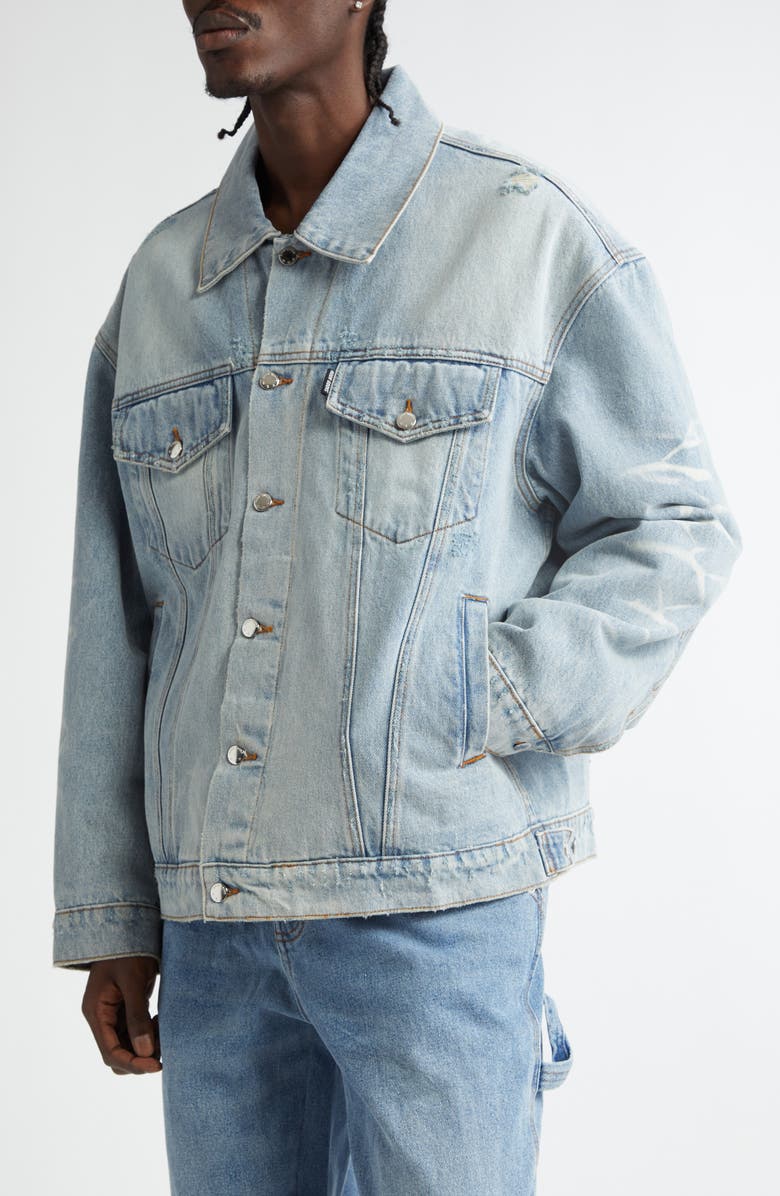 Noon Goons Jailhouse Quilted Lining Denim Jacket, Alternate, color, 