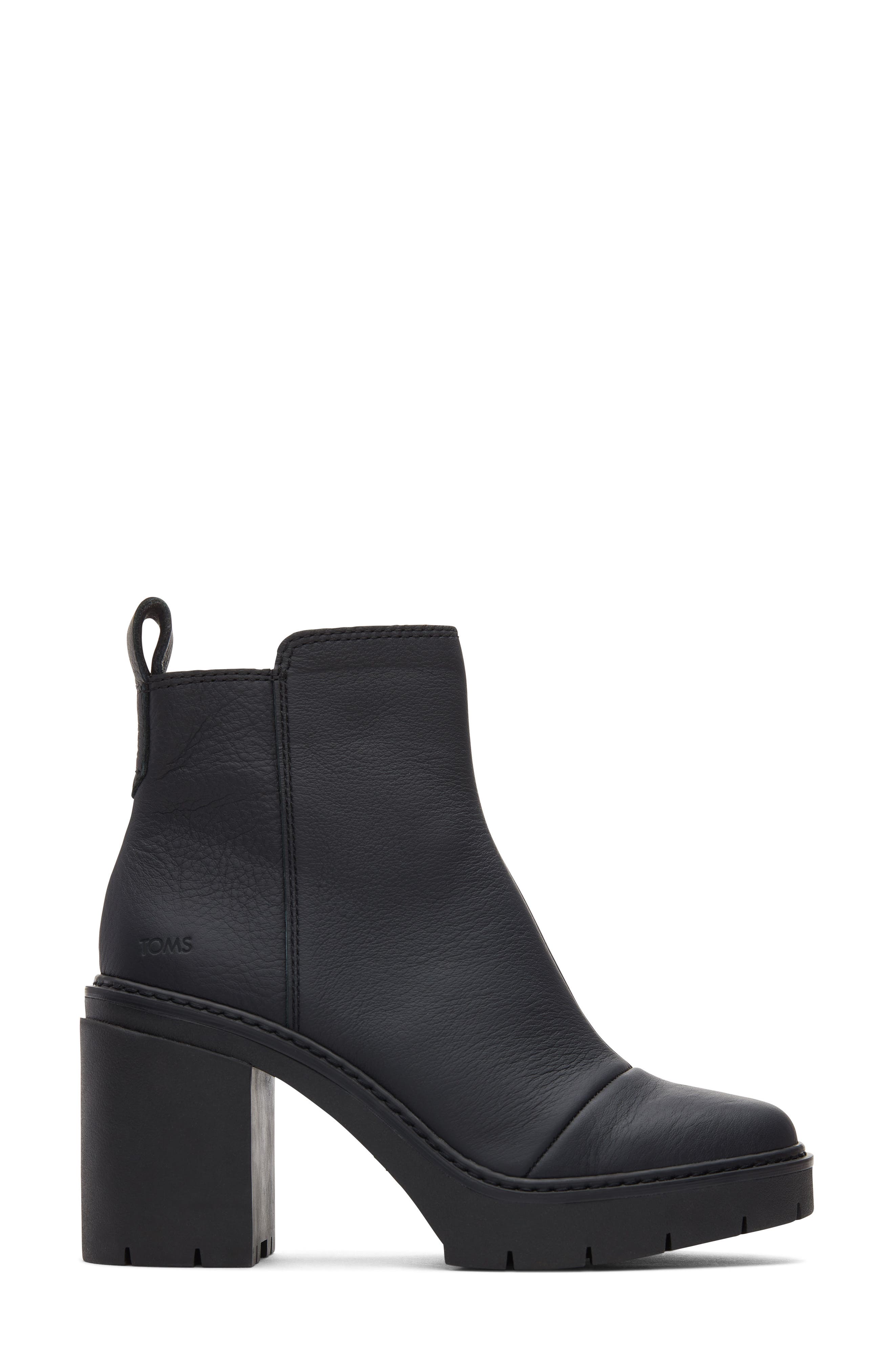 TOMS Rya Leather Bootie, Alternate, color, 