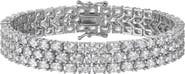 FZN Oval Cubic Zirconia Stacked Tennis Bracelet