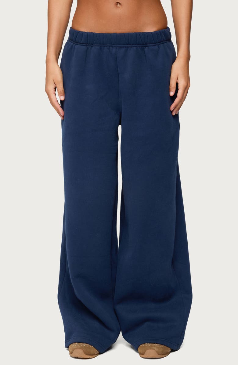 EDIKTED Senior Straight Leg Pants, Main, color, Navy