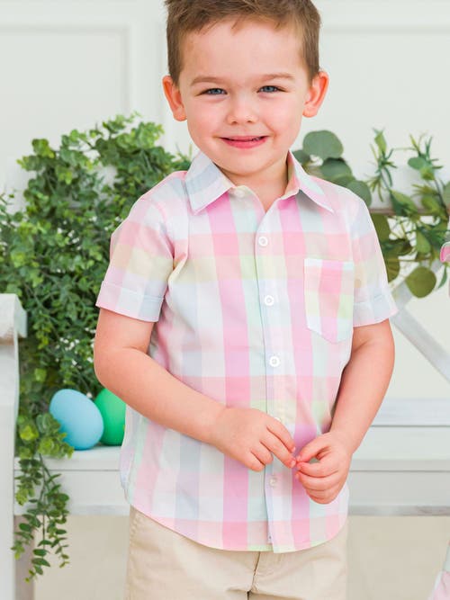 Rufflebutts Boys Short Sleeve Button Down Shirt
