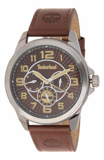 Dress Sport Quartz Chronograph Leather Strap Watch, 45mm