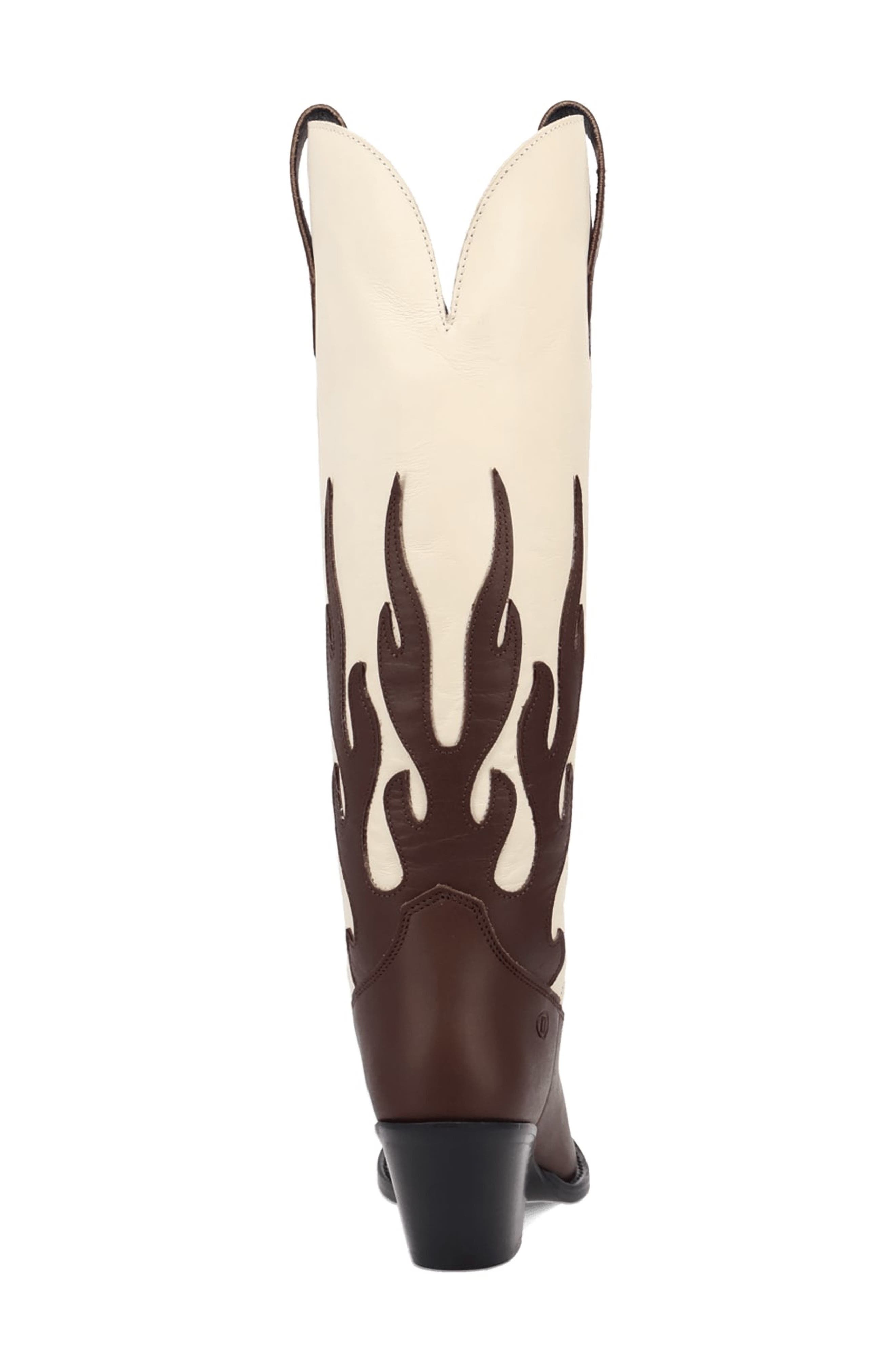 Burnin' Love Knee High Western Boot, Alternate, color, BROWN