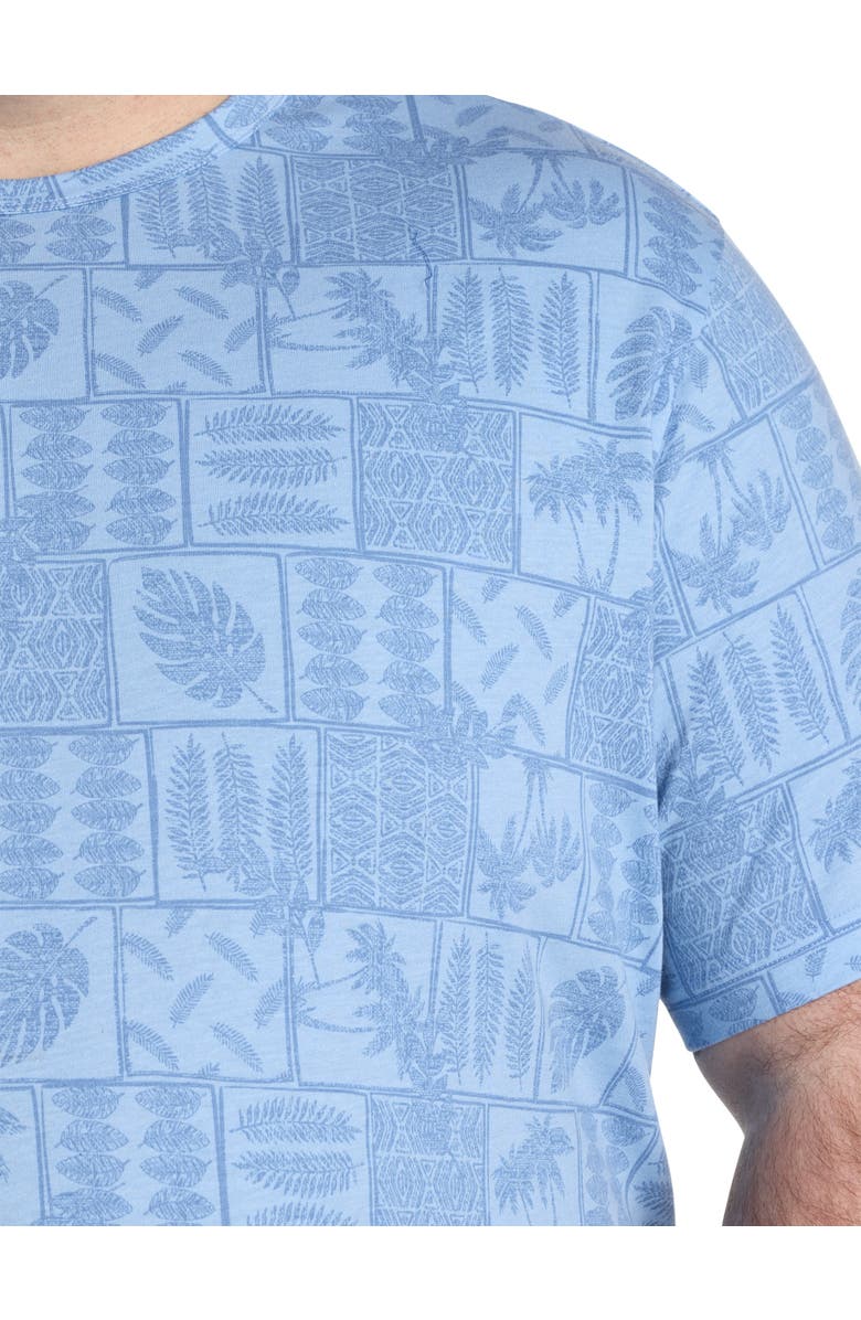 Harbor Bay by DXL Big & Tall Tree And Leaf Print T-Shirt, Alternate, color, Blue