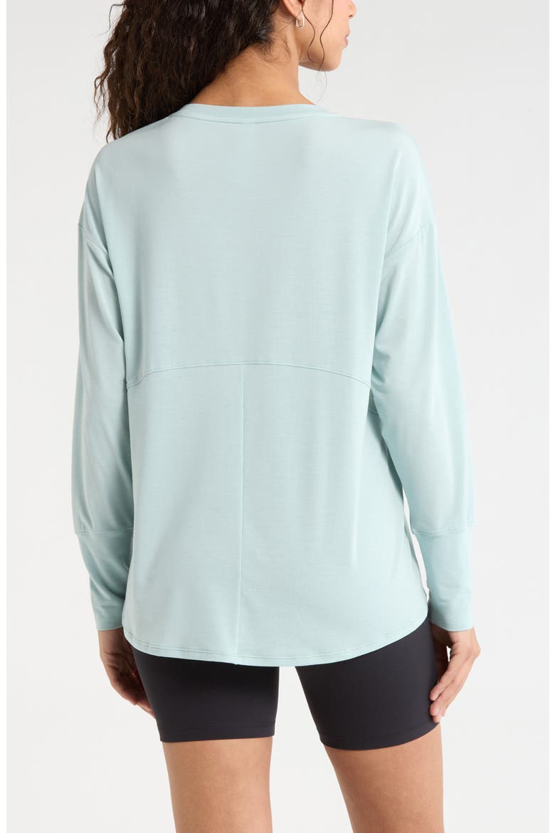 Breathe Long Sleeve T-Shirt, Alternate, color, BLUE RAINDROP
