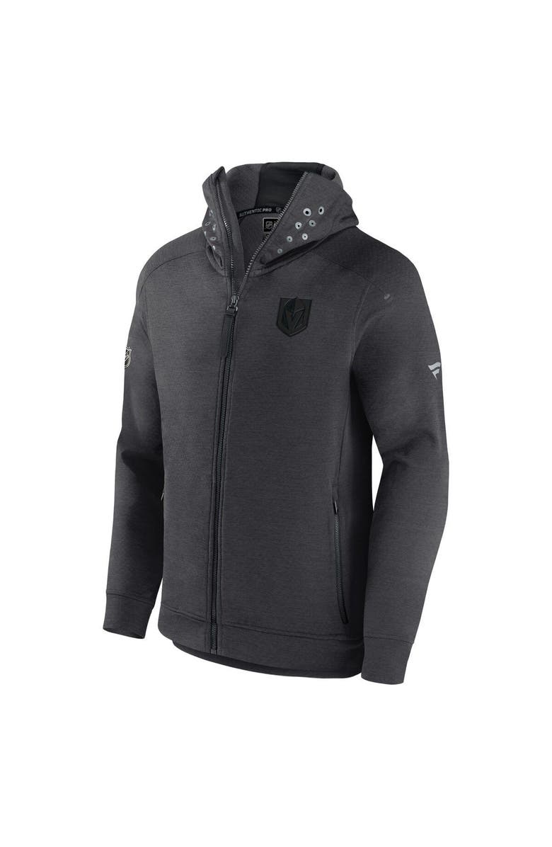 FANATICS Men's Fanatics Branded Heather Charcoal Vegas Golden Knights Authentic Pro Road Tech Full-Zip Hoodie Jacket, Alternate, color, 