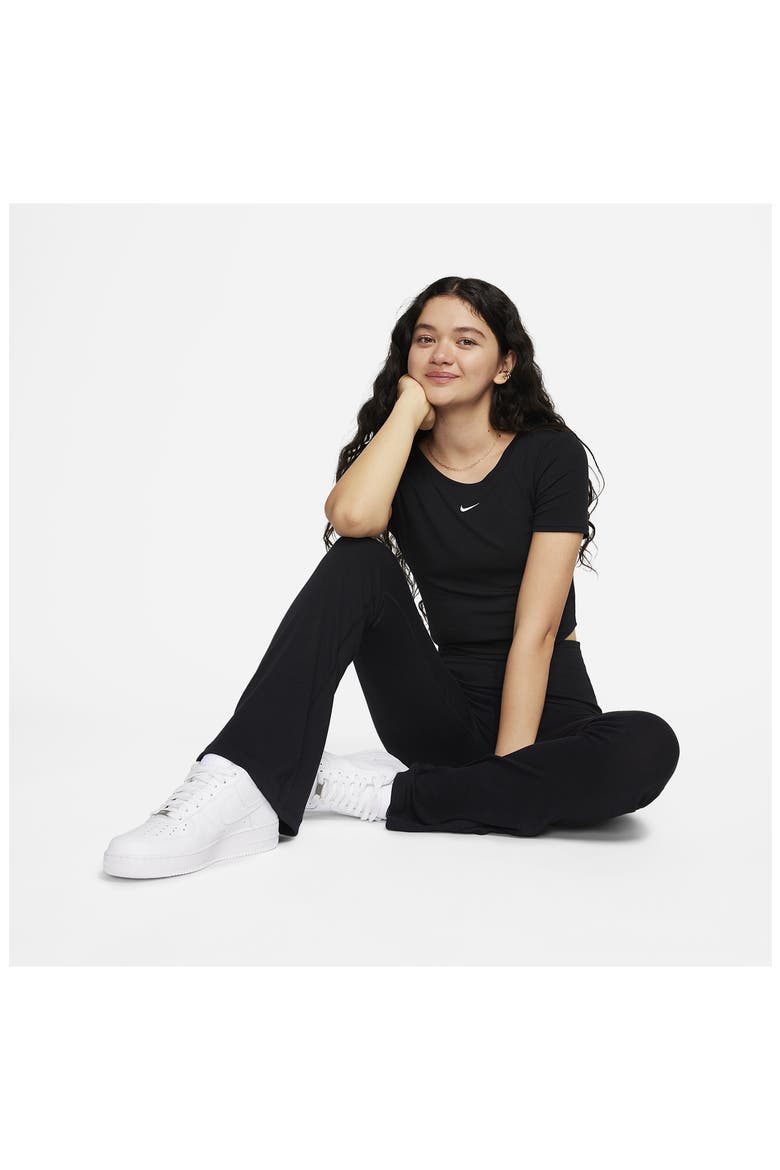 Sportswear Chill Knit Top, Alternate, color, BLACK/ SAIL
