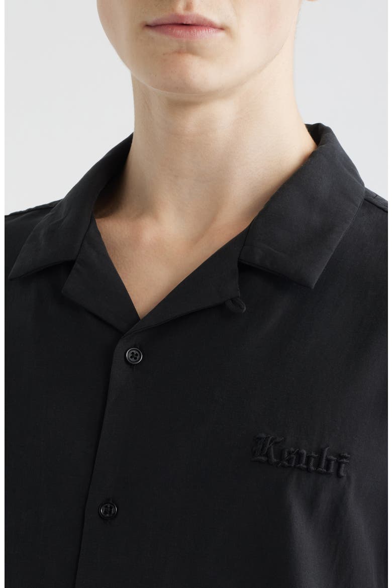 End Diner Logo Camp Shirt, Alternate, color, BLACK