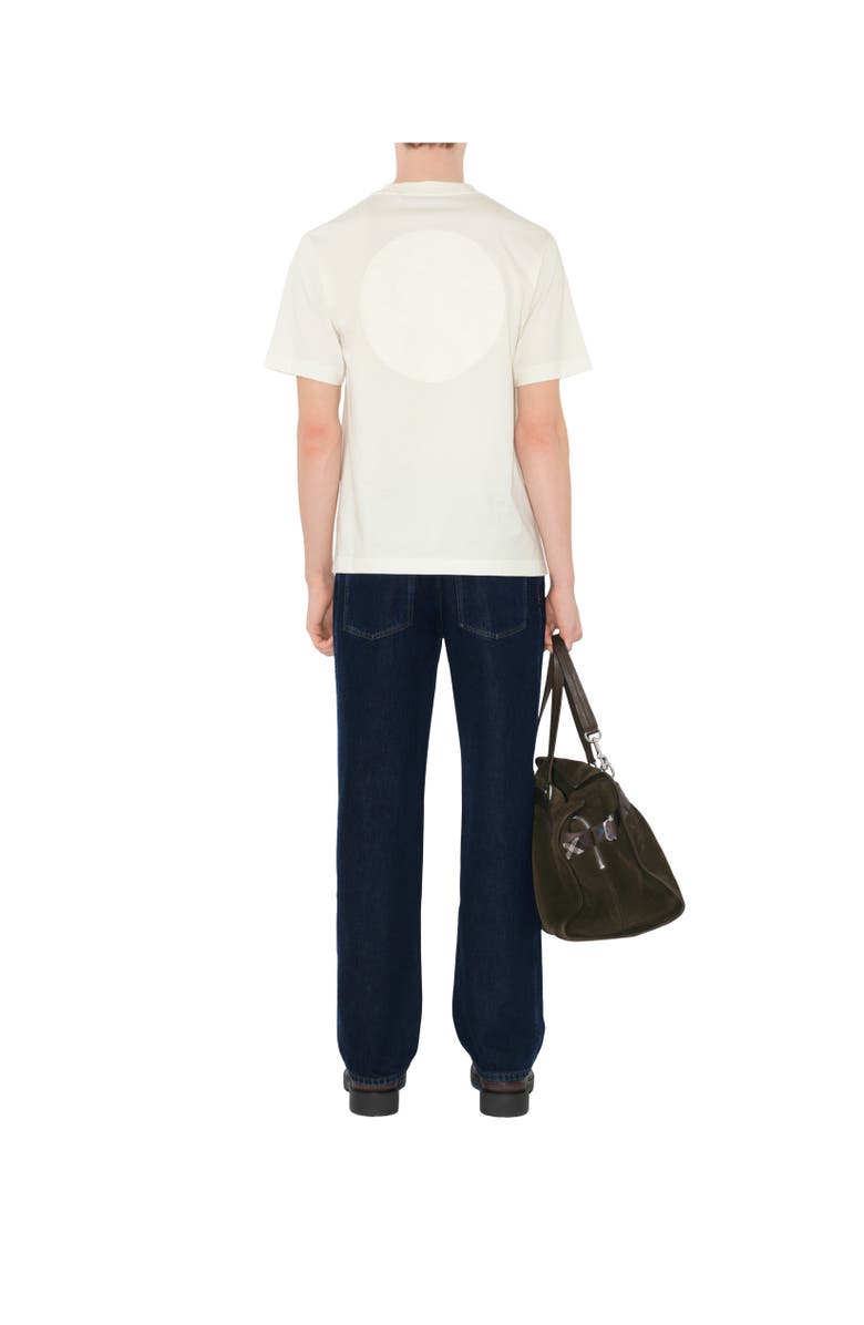 Burberry EKD Badge Cotton T-shirt, Alternate, color, Chalk