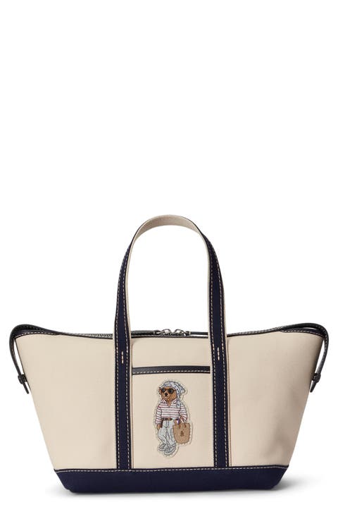 Mini Polo Bear Canvas Shopper Tote