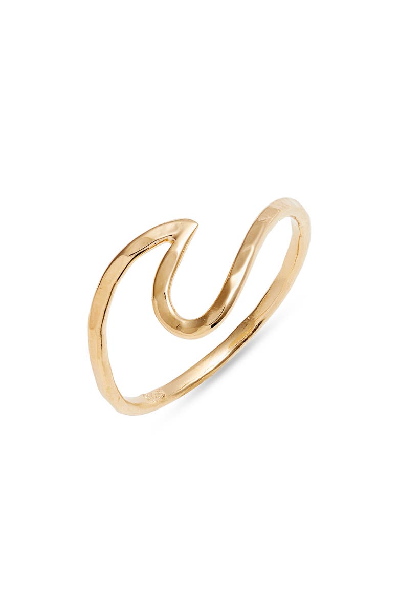 Kiara by Ki-ele North Shore Swell Ring, Main, color, Gold