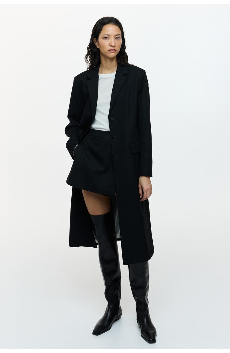 H&M Twill Mini Skort, Alternate, color, Black