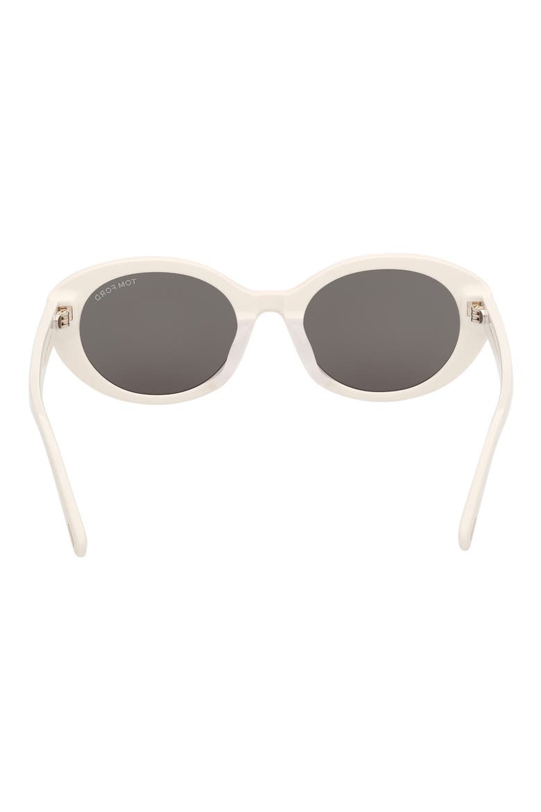 Jasmin 54mm Oval Sunglasses, Alternate, color, SHINY WHITE
