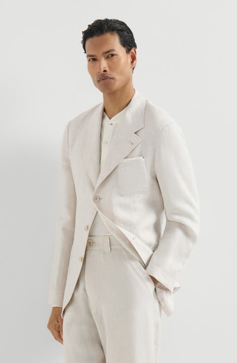 Chevron unlined blazer