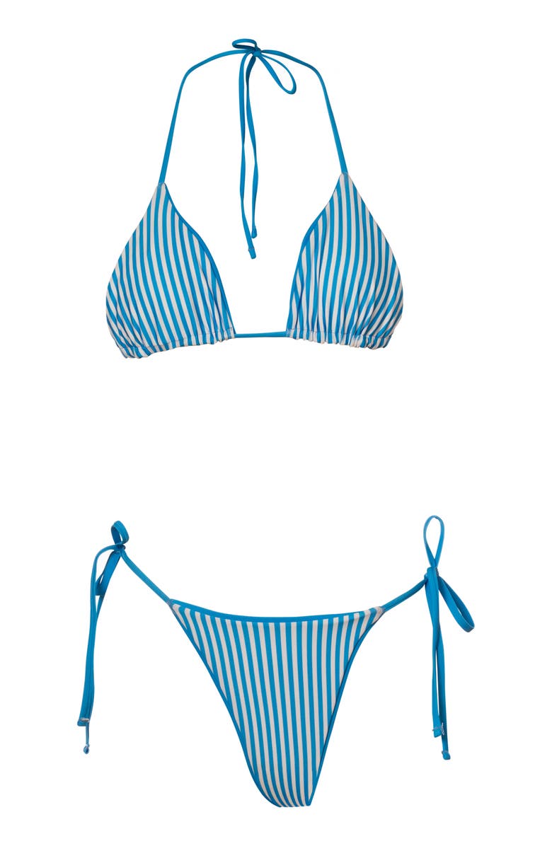 Maaji None Sunning Reversible Side Tie Bikini Bottoms, Alternate, color, Blue