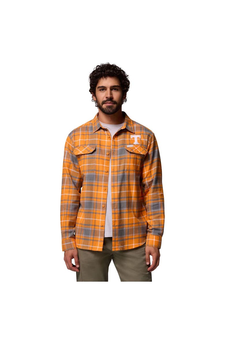 Men's Columbia  Tennessee Orange Tennessee Volunteers Flare Gun Omni-Wick Flannel Long Sleeve Button-Up Shirt, Alternate, color, Tennessee Orange