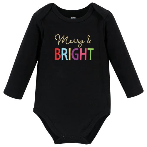 Hudson Baby Infant Breathable Cotton Long-sleeve Bodysuit Bundle 3 Count In Multi