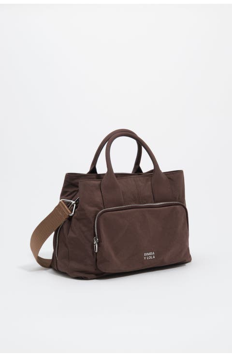 Large Nylon Pocket Handbag