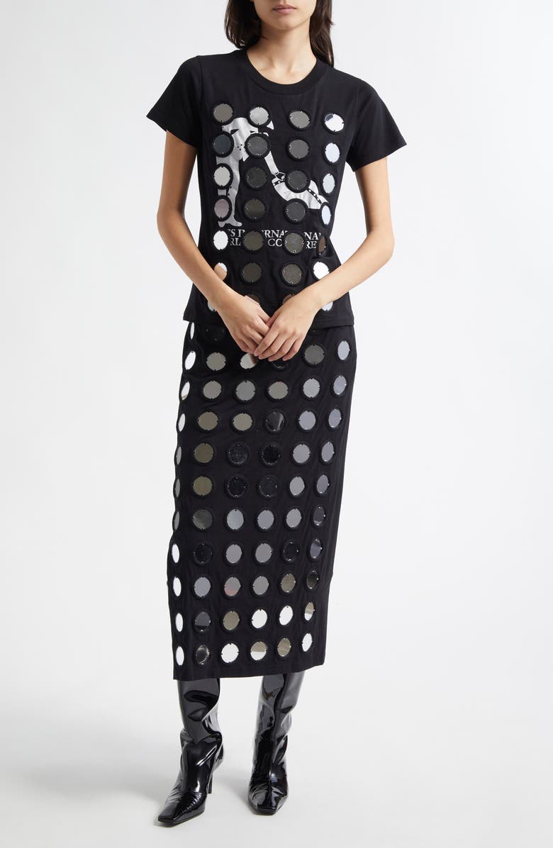 CONNER IVES Reconstituted Mirror Disc Embroidered Maxi Skirt, Alternate, color, 