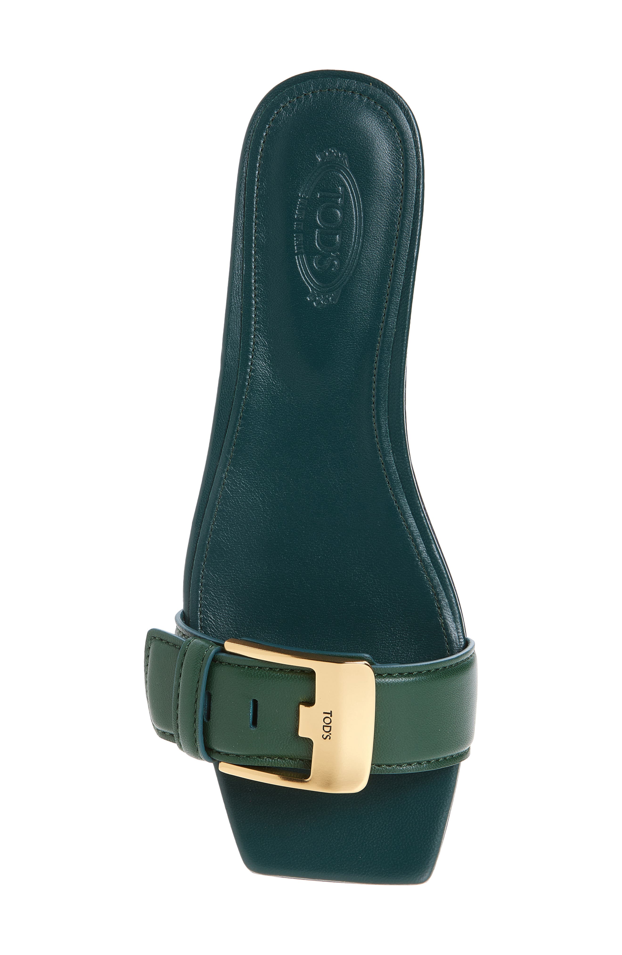 Tod's Buckle Slide Sandal, Alternate, color, Sycamore