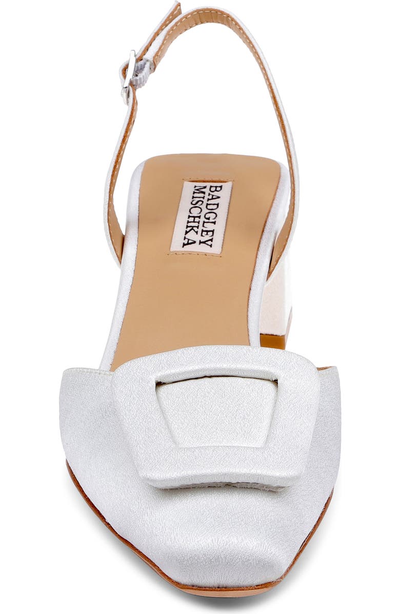Badgley Mischka Collection Yaneli Slingback Pump, Alternate, color, White Crepe