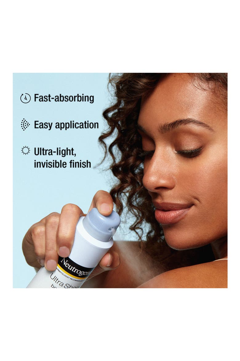 Ultra Sheer Body Mist Sunscreen Spray Broad Spectrum SPF 70, Lightweight, Non-Greasy & Water Resistant, Oil-Free & Non-Comedogenic UVA/UVB Sunscreen Mist - 5 oz., Alternate, color, NO COLOR