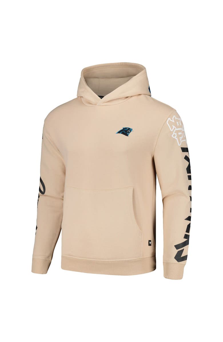 THE WILD COLLECTIVE Unisex The Wild Collective Cream Carolina Panthers Heavy Block Pullover Hoodie, Alternate, color,