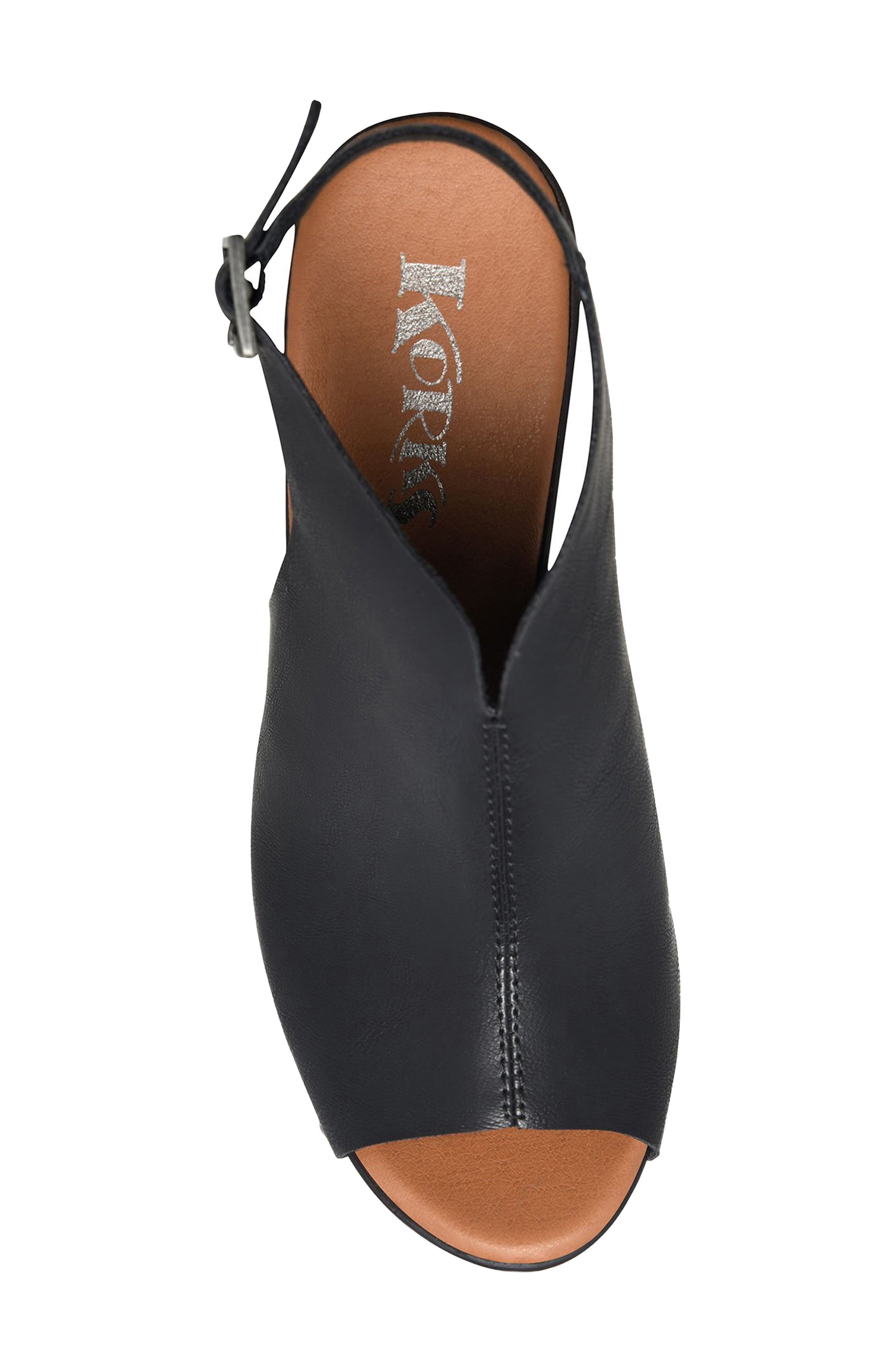 KORKS Arden Open Toe Heeled Sandal, Alternate, color, Black