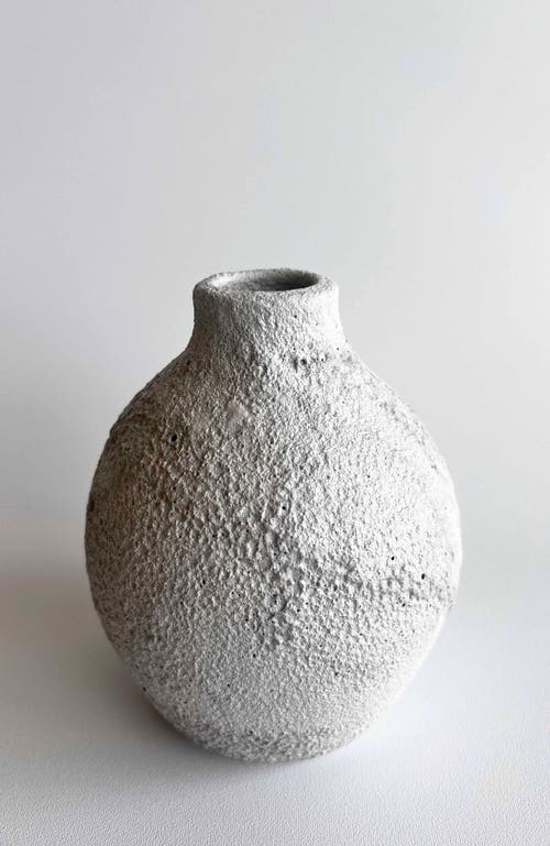 Gina Desantis Ceramics Ara Crater Vase In Gray