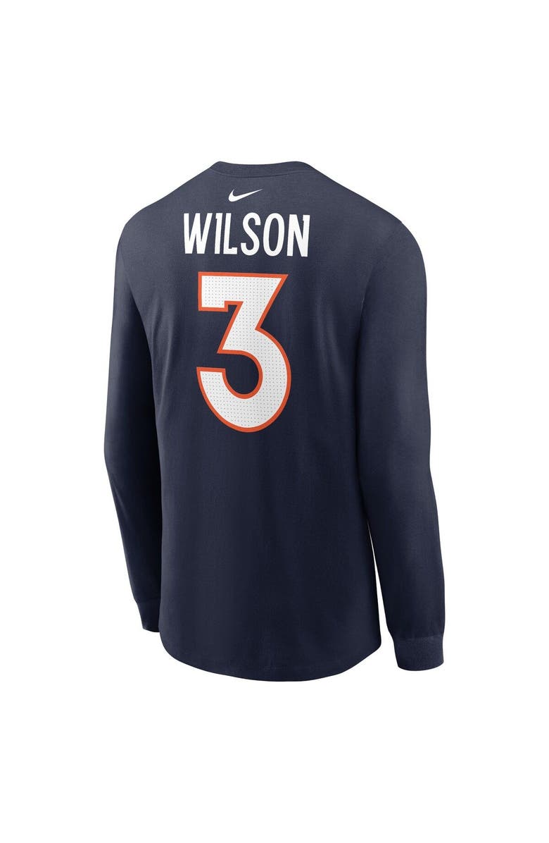 Nike Men's Nike Russell Wilson Navy Denver Broncos Player Name & Number Long Sleeve T-Shirt, Alternate, color, 