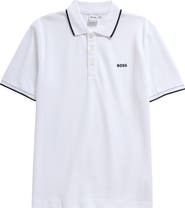BOSS Kidswear Kids' Tipped Cotton Piqué Polo