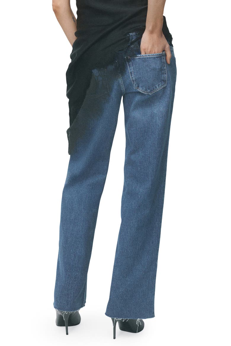 Over the Bump Wide Leg Maternity Jeans, Alternate, color, MEDIUM BLUE