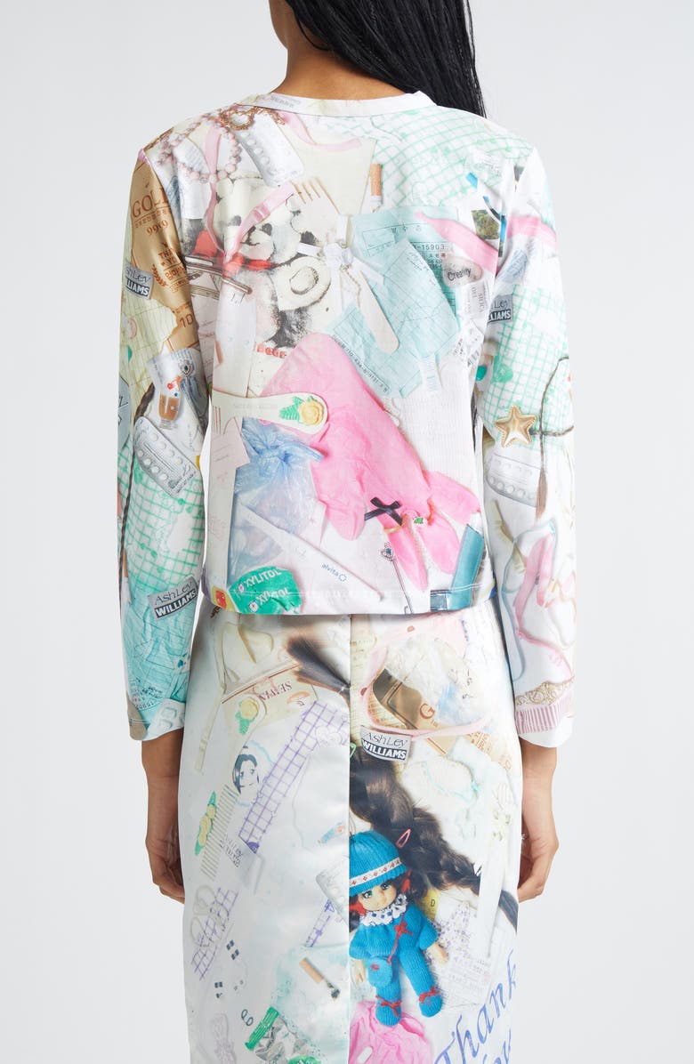 Ashley Williams Treasures Print Long Sleeve T-Shirt, Alternate, color, White Multi
