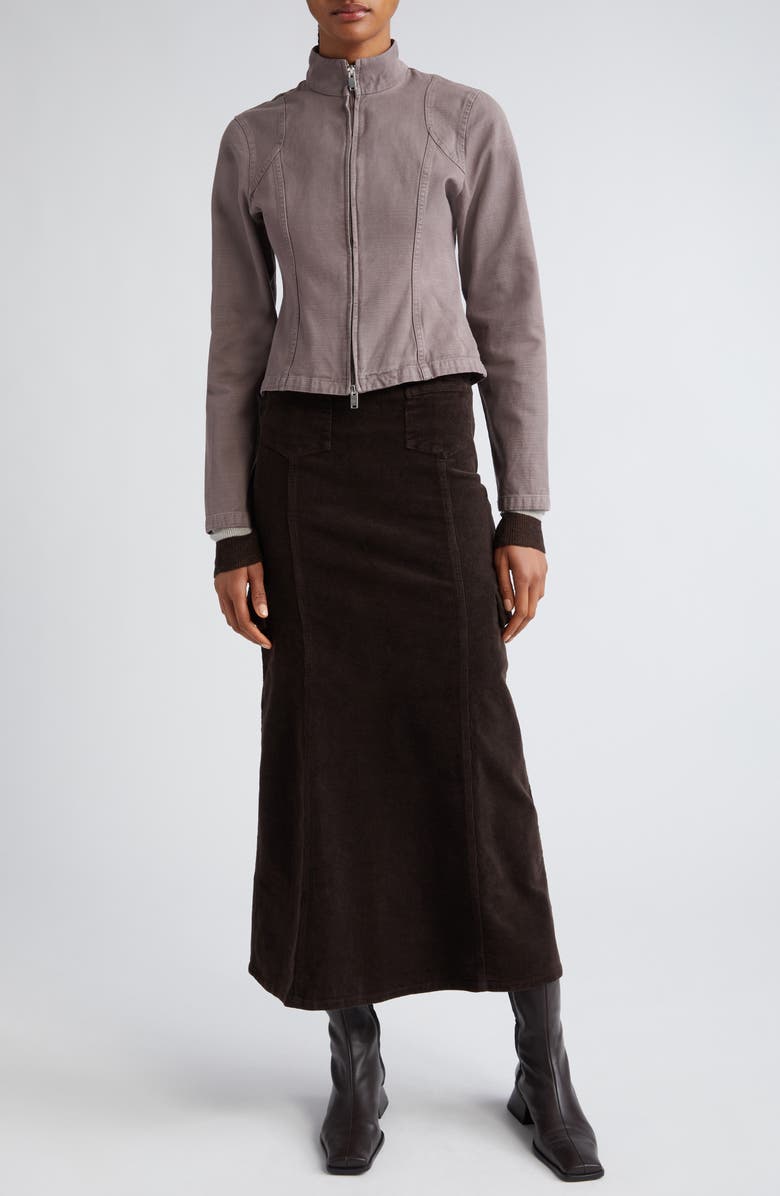 Paloma Wool Brioche Stretch Organic Cotton Corduroy Maxi Skirt, Alternate, color,