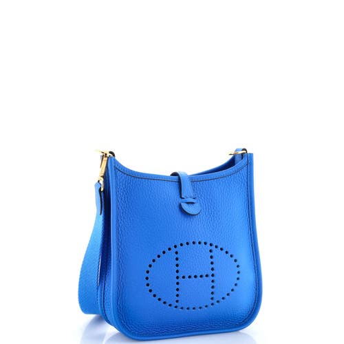 Pre-owned Hermes Hermes Evelyne Bag Gen Iii Clemence Tpm In Blue