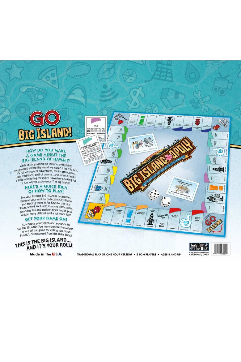 Big Island Opoly Board Game, Alternate, color, Multicolored