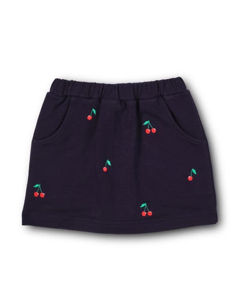 French Terry Skort With Embroidered Cherries (Toddler, Little Kid, Big Kid)
