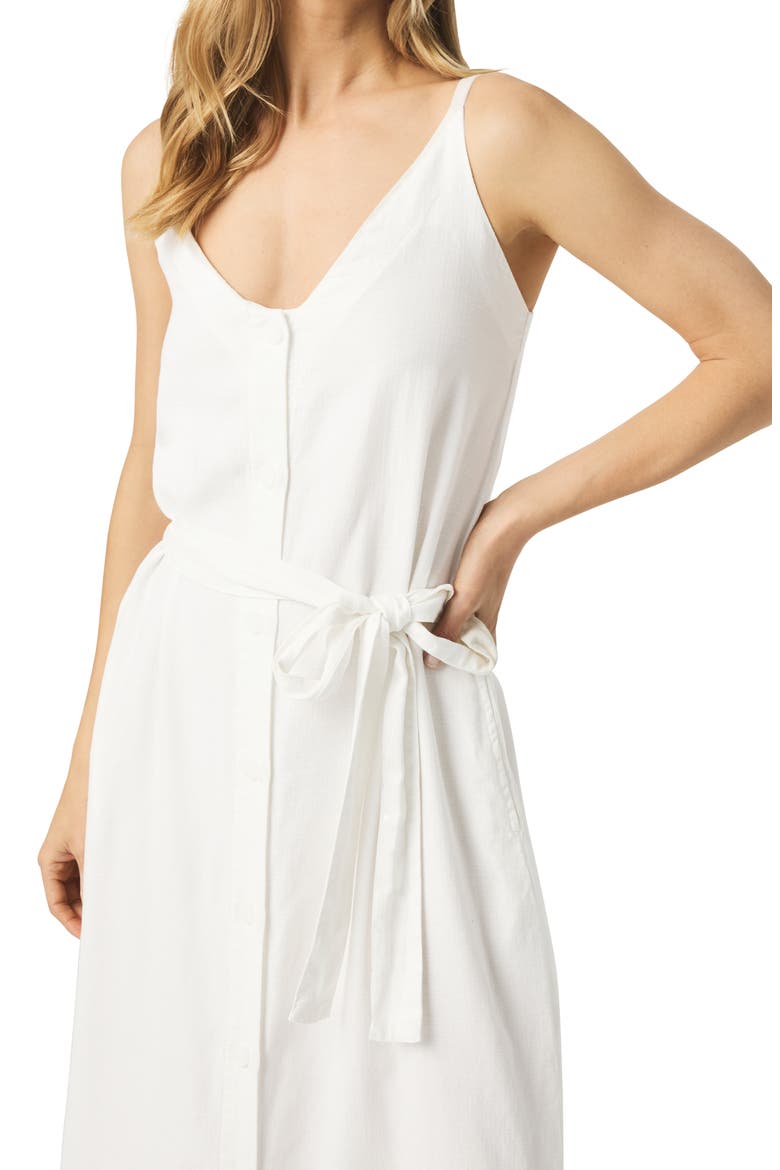 Amanda Sleeveless A-Line Dress, Alternate, color, WHITE